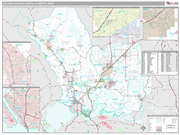 Vallejo-Fairfield Wall Map Premium Style